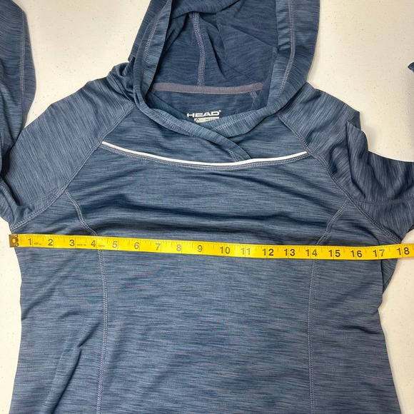 Head Blue Scrunched Back Athletic Outdoor Running Hoodie‎ Womens Size Medium M - Picture 11 of 12